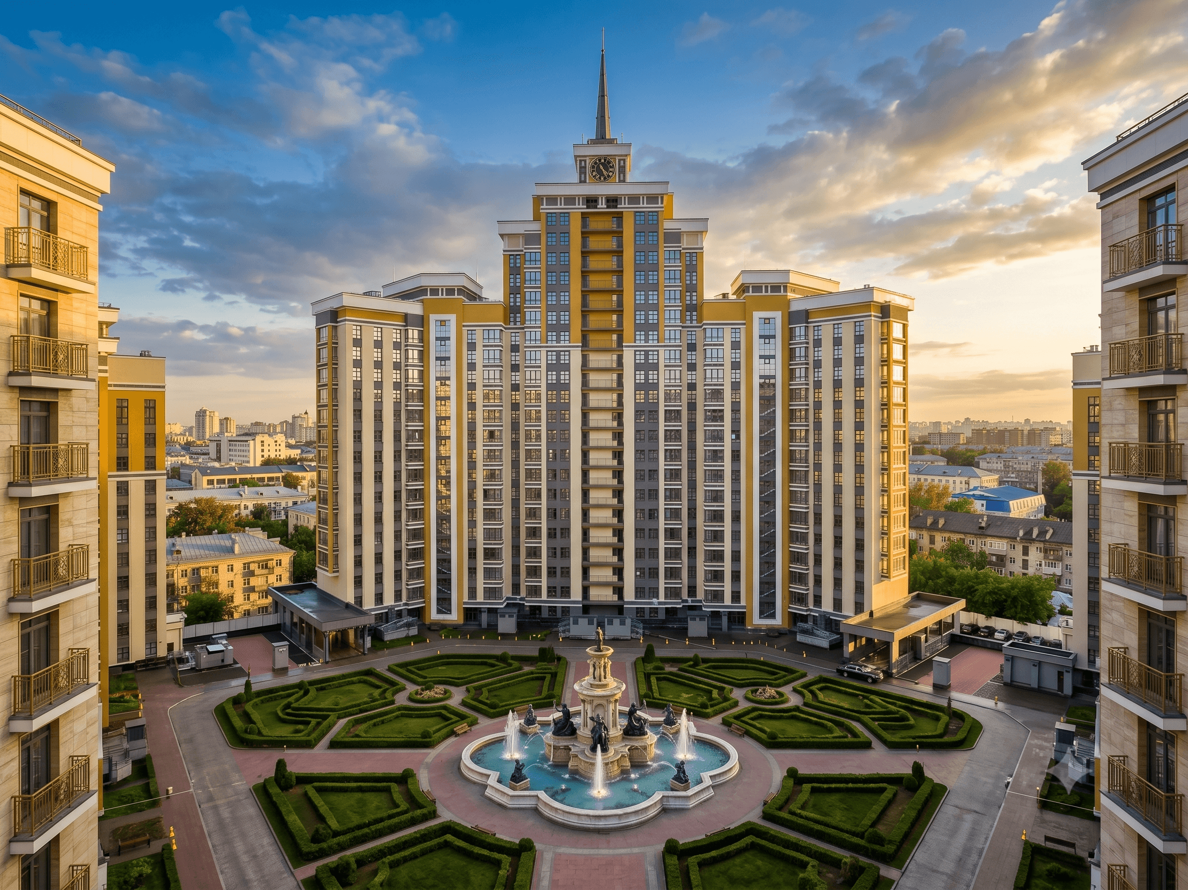 Жилой Комплекс СТОЛИЧНЫЙ Вечерний Фасад